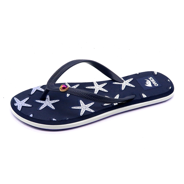 Ories AH-8E068 Semelle intérieure à motif de mode pour femmes en plein air et plage Tongs / pantoufles en EVA