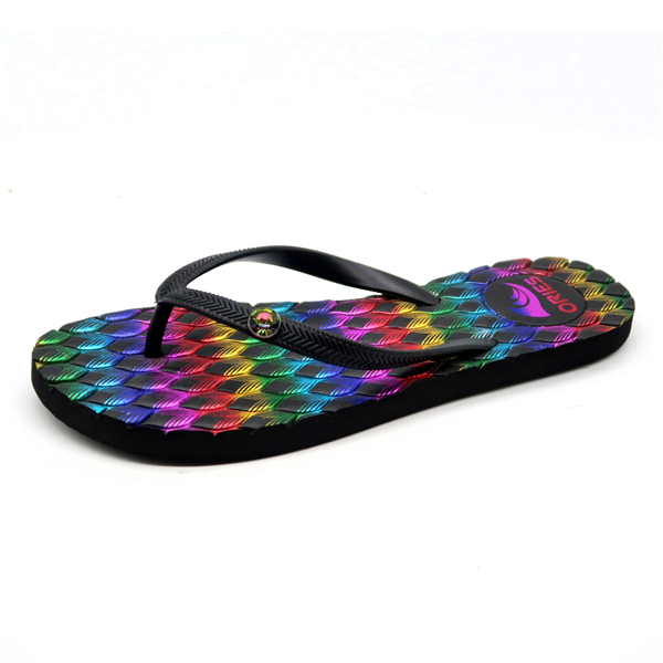 Venta al por mayor Chromatic Custom Summer Casual Women Flip Flops AH-8P039 -Ories