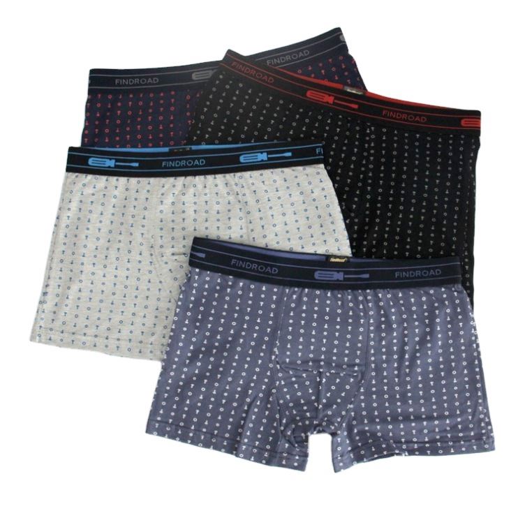 Brand Custom Waistband LOGO solid Cotton gay Men Boxer Briefs For Men underwear
