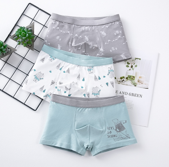 Cotton New Design seamless Soft Young Boys Wholesale Boxer Briefs Kids Underwear
