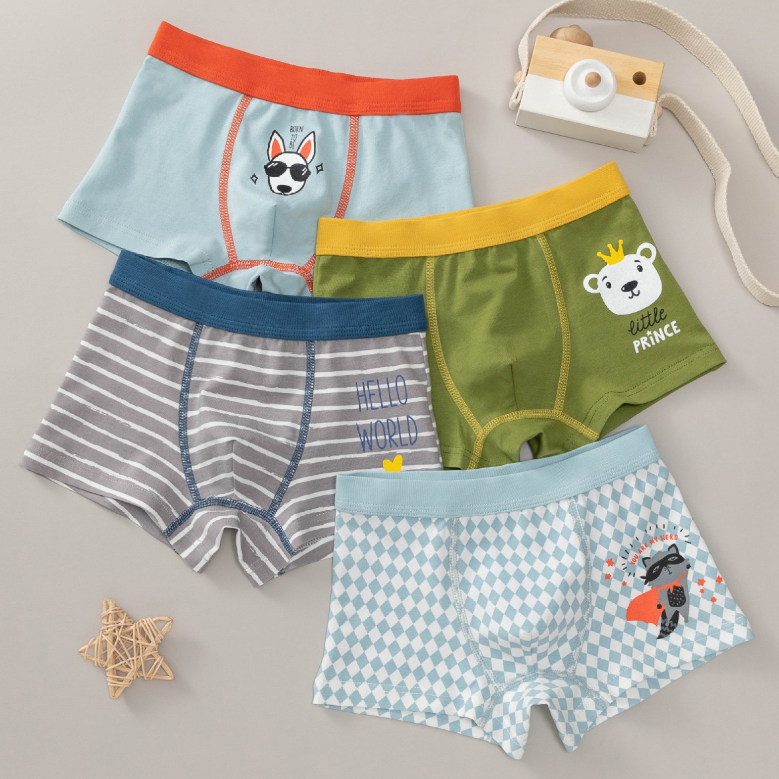 Hot sale children cartoon boxers kids cartoon underwear for children