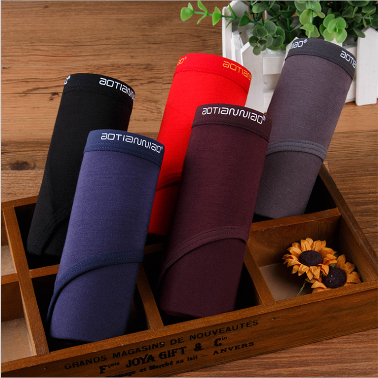 Wholesale Men's Underwear Fashion Cotton Solid cotton Men's Boxer Brief