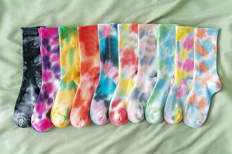 Tie-dye national wind pull men's socks hip-hop street tube fashion socks