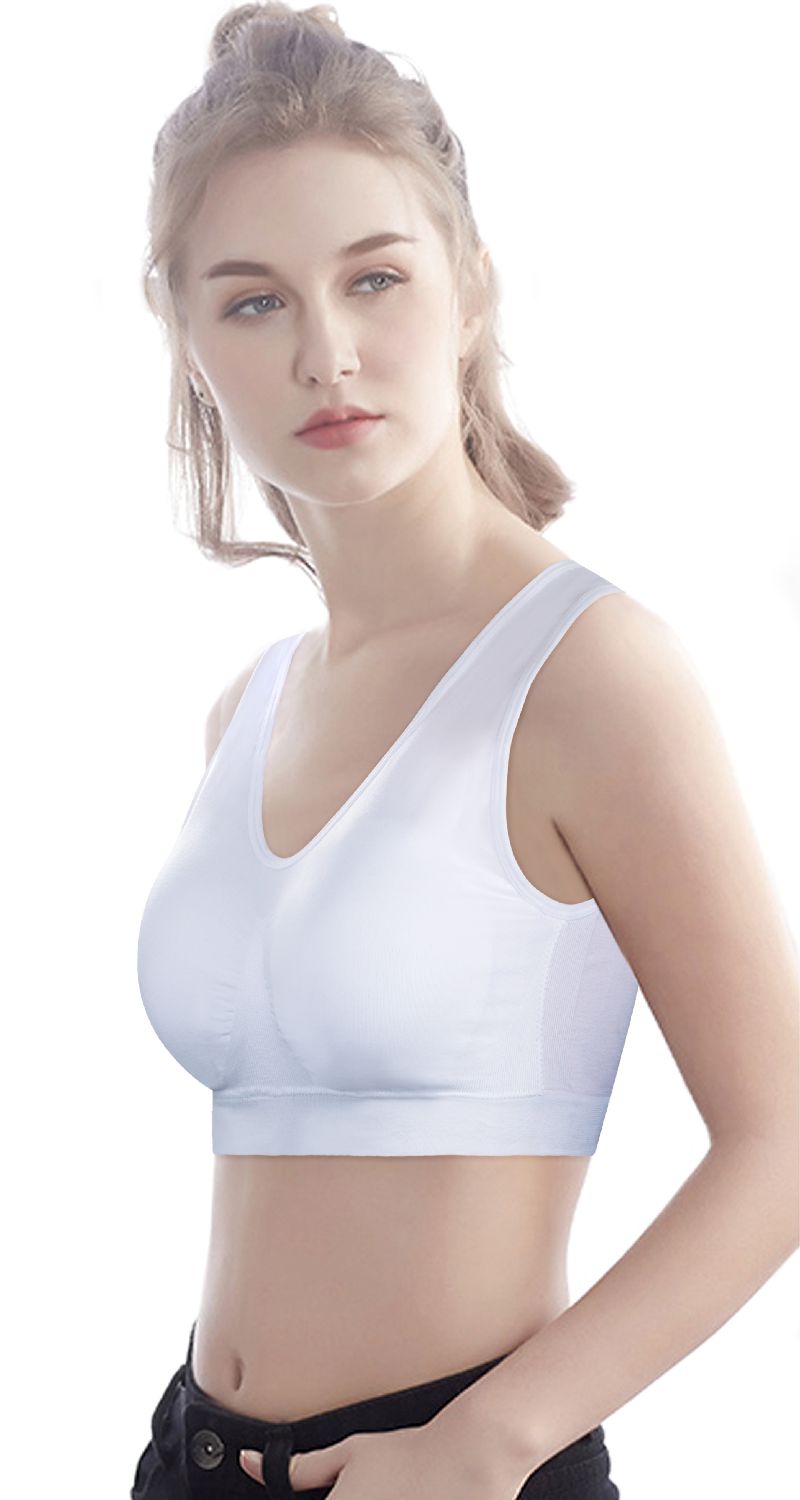 Trackless Comfortable Broad Shoulder Belt Large Sports Breathable Underwear Sports Fitness Vest High Impact Women Yoga Bra