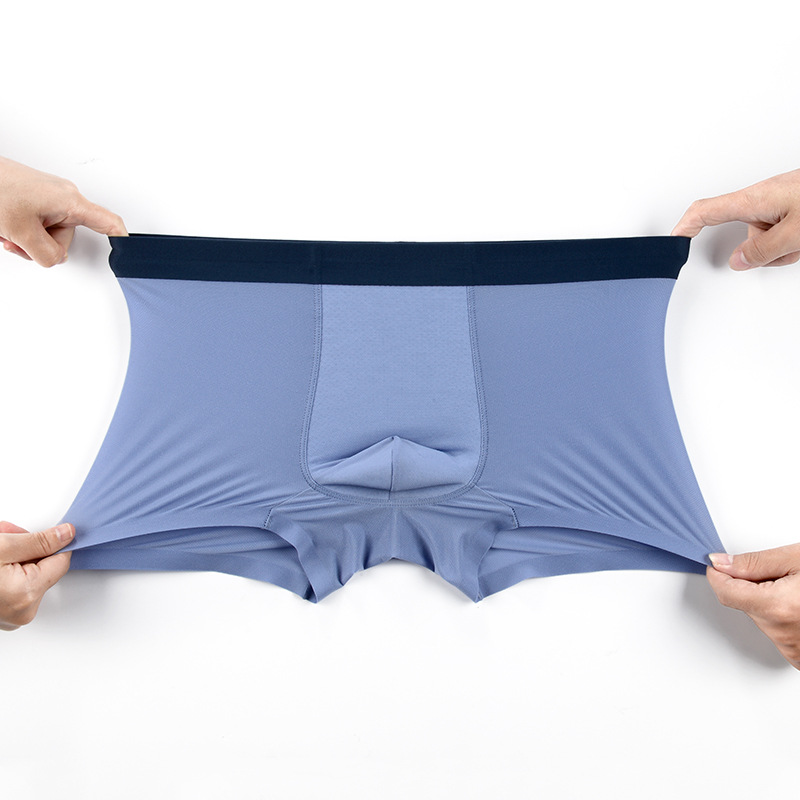 Manufactroy High quality Breathable men's underwear cotton ice silk seamless men's underwear men underwear cotton