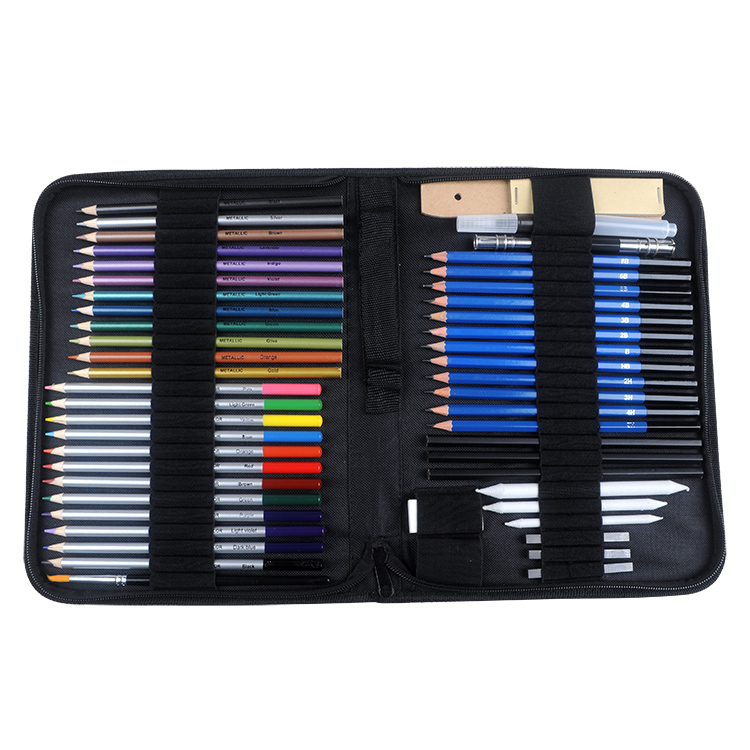 51pcs Sketching and Drawing Pencil Colored Pencil Set