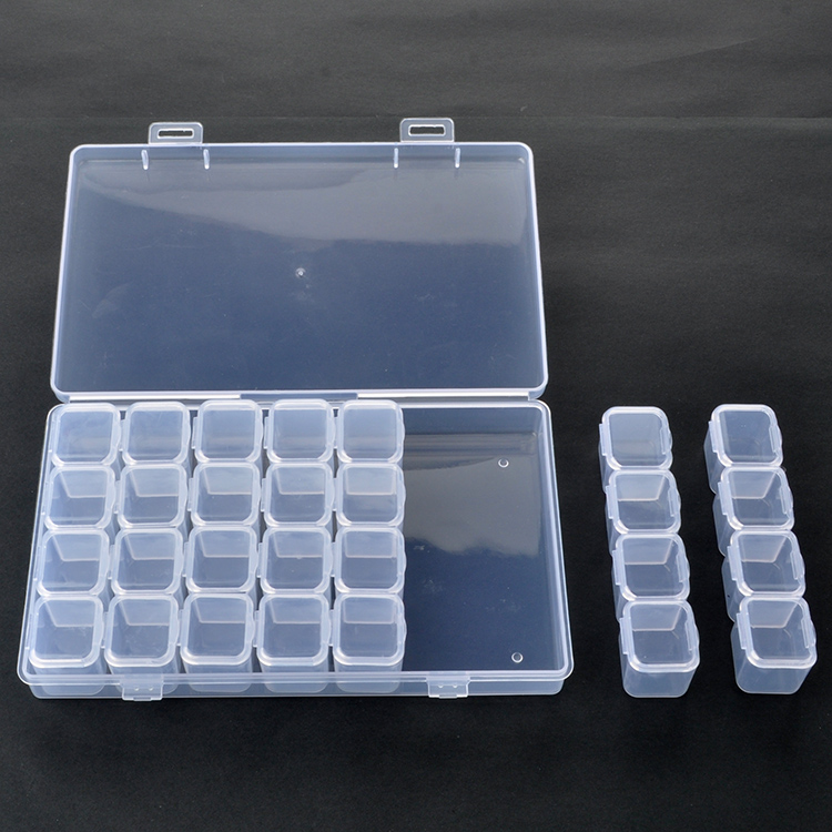 28 Grids Plastic Organizer Box 17.4x10.7x2.7cm