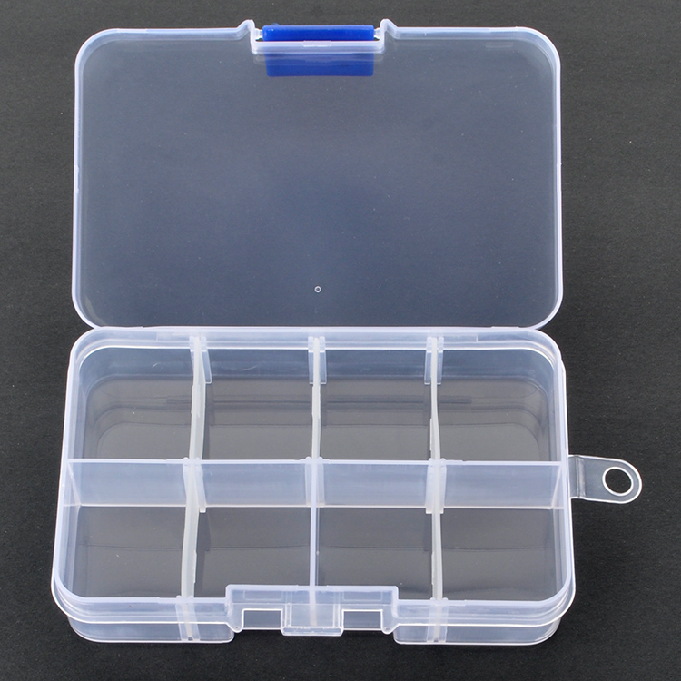 8 Grid Plastic Organizer Box 10.5x6.6x2.3cm