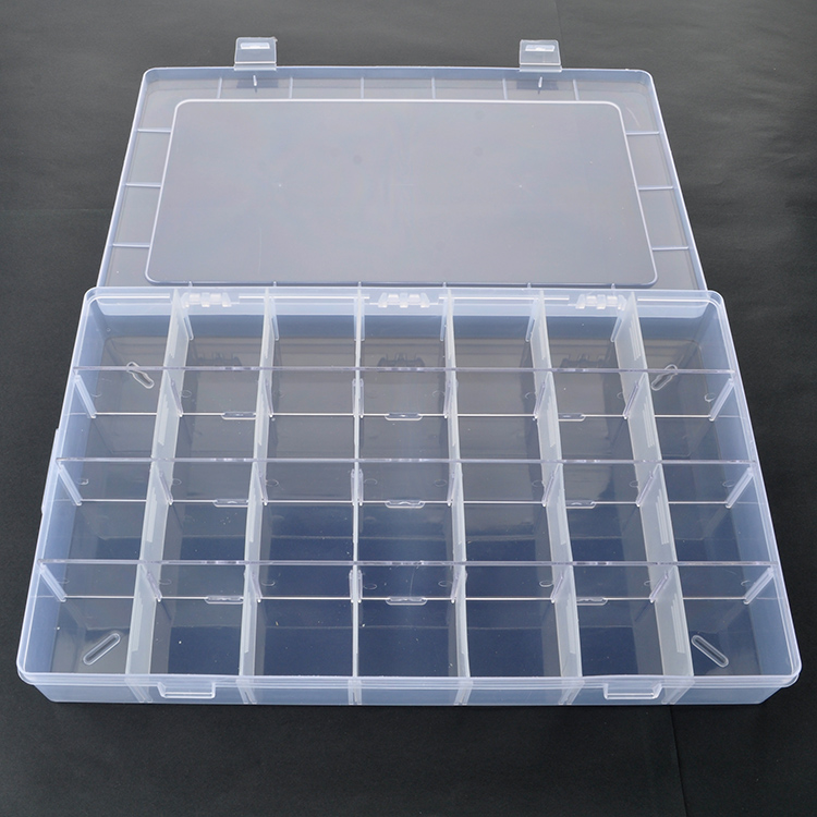 28 Grids Plastic Organizer Box 34.5x21.5x4.7cm