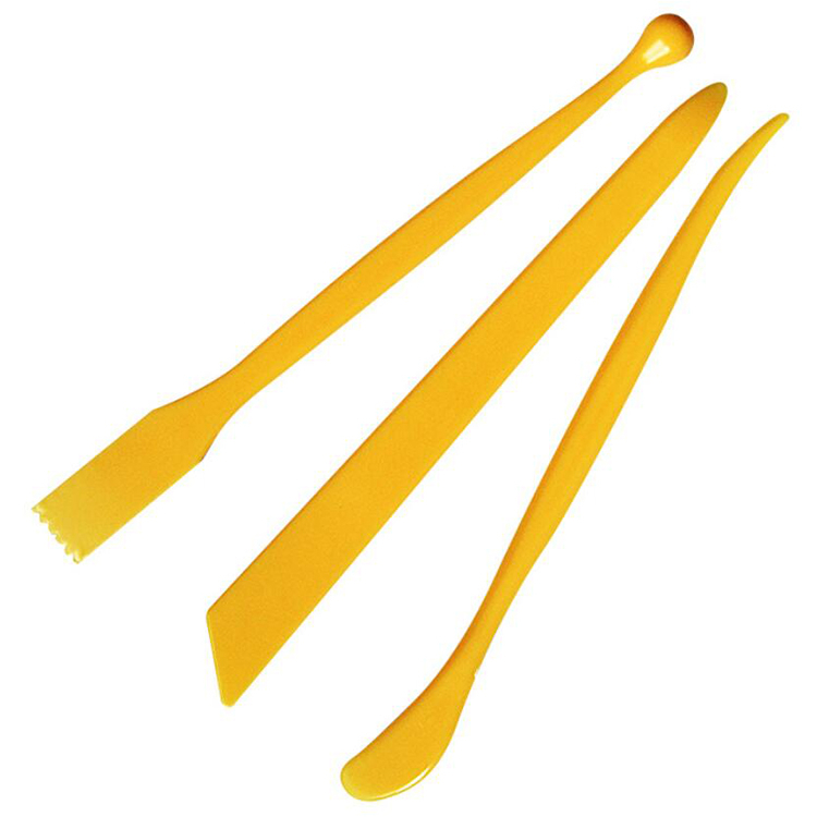 3 Pcs Plastic Clay Tool Set