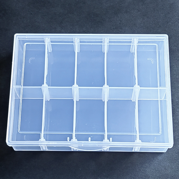 10 Grid Plastic Organizer Box 13.2x10x2.8cm