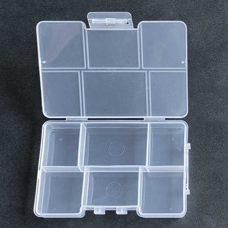 6 Grids Plastic Organizer Box 11.1x7.5x1.7cm
