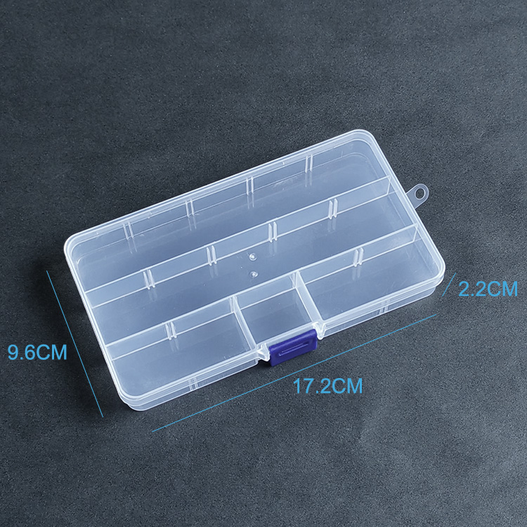 5 Grid Plastic Organizer Box 17.3x10x2.2cm