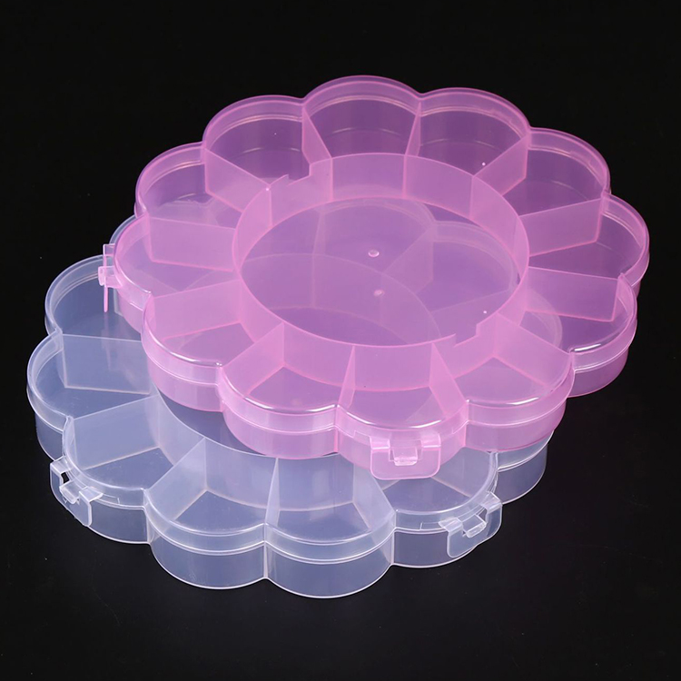13 Grids Plastic Organizer Box dia.15.5x2cm