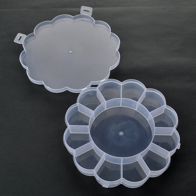 13 Grids Plastic Organizer Box dia. 15.6 x 2.5cm
