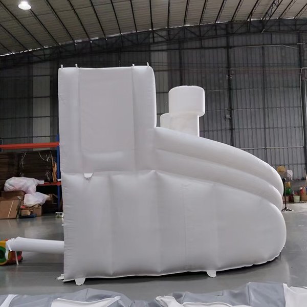 Kids White PVC Inflatable Bounce Castle Slide for Garden Party Play Bahçe Partisi Oyunu için Çocuklar Beyaz PVC Şişme Sıçrama Kale Slayt
