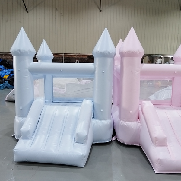 Custom Pastel Inflatable Slide Bouncy Castle For Children Birthday Party Play Çocuk Doğum Günü Partisi Oyunu İçin Özel Pastel Şişme Slayt Yaşam Dolu Kale