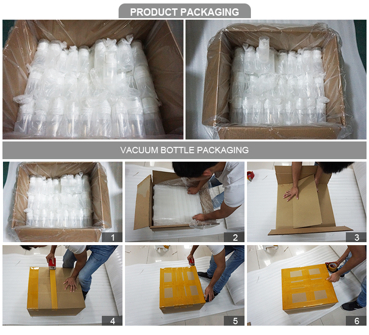 Bamboo Airless Pump Bottle packaging Embalaje de botella con bomba sin aire de bambú
