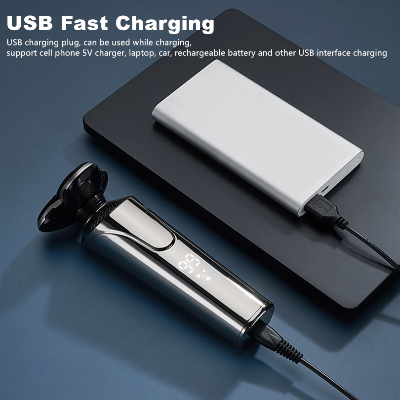 5 in 1 multifunction trimmer men grooming kit waterproof cordless rotary usb charging rechargeable electric shaver