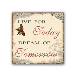 30*30*1 CM LIVE FOR TODAY Retro Tin Signs Wall Art Decor Bar Vintage Metal Crafts Sign