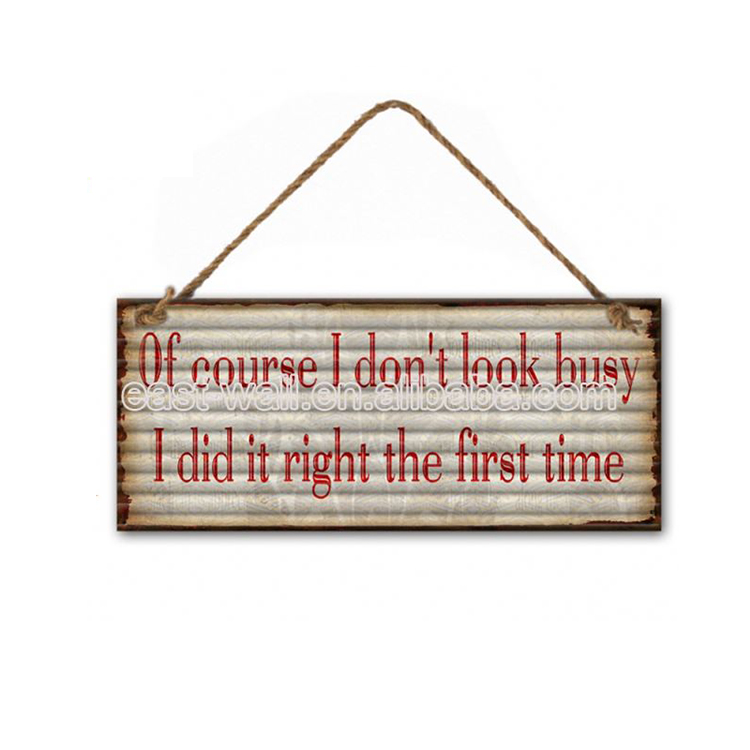 Quality Guaranteed Vintage Style Letter Wood Wall Plaque With Hooks Home Decoration Items Modern