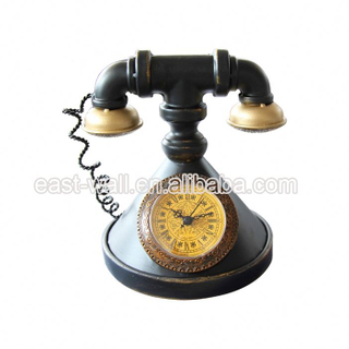 Hot Sale Custom Color Antique China Vintage Telephone Shaped Clock