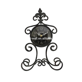 21.5x6x32.5 cm Old Style Chic Black Double Sided Table Clock