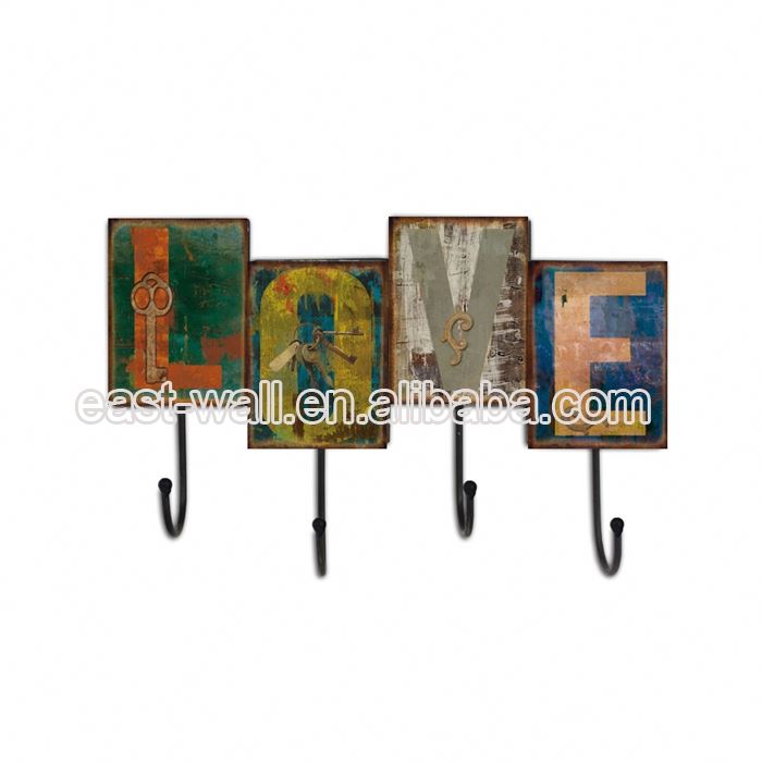 2019 Durable Iron Metal Wall Hanging Hook Holder Home Decor Vintage Hooks Hanger Design Coat Hanging Decorative Clothes Hooks