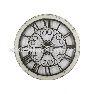 100% Warranty Art Work Craft Iron Pace Clock Clocks Gifts Antiques