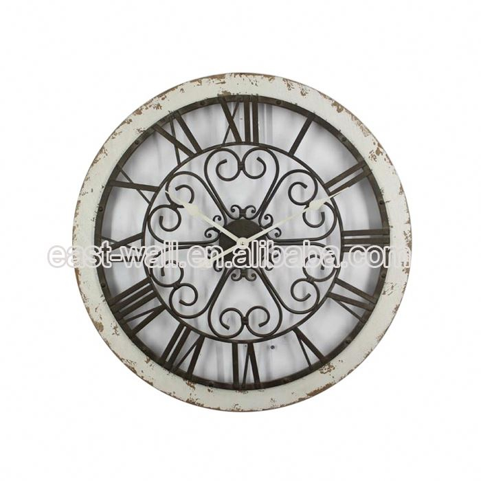 100% Warranty Art Work Craft Iron Pace Clock Clocks Gifts Antiques