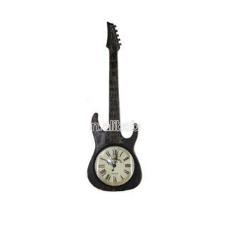 Customized Home Decorative Guitar Wall Clock Digital Iron Wall Clock