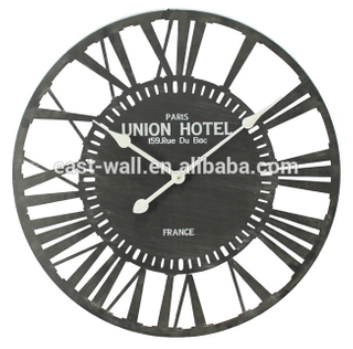 sanded finish black big wall clocks contemporary SGS compliance
