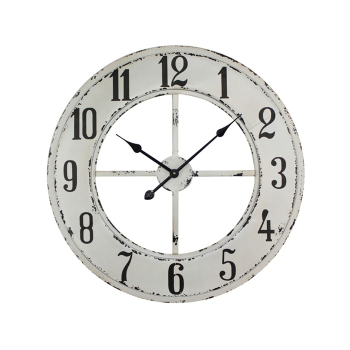 Rustic Metal Wall Clock Vintage Circular Big Wall Clocks Big Size