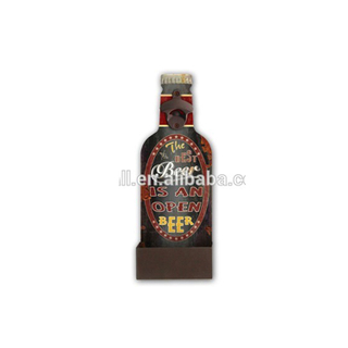 Wholesale Sign Holder Clip Bottle Opener Wood Decorative Acrylic Wall Mount