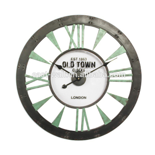 Roman Numerals 12 hours Display Classic Iron Wall Clocks Decorative