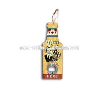OEM Personalized Wood Handle Beer Bottle Opener Custom Logo