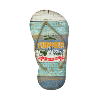 New Product Vintage Flip Flop Home Decoration Shabby Chic Beautiful Wall Hanging Picture Custom Wood Plaque