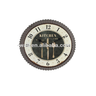 Boutique Decoration Interior French Style Wall Art Craft Bottle Cap Clock