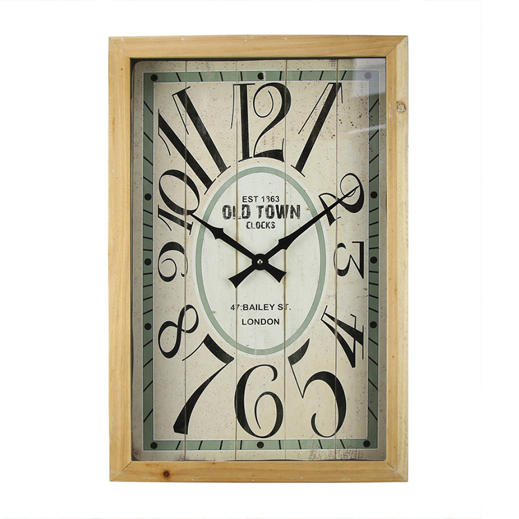 New Arrive Wholesale Custom Size Home Decorative Real Wooden Wall Clock