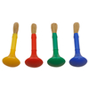 Set of 4 Chinese Multi-color Plastic Handle Ferrule Bristle Brush