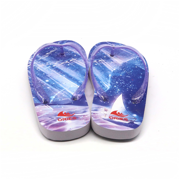 Chancletas personalizadas impresas lindas impresas lindas durables impresas duraderas de la playa de los niños PE del diseño de Ories AH-8P065