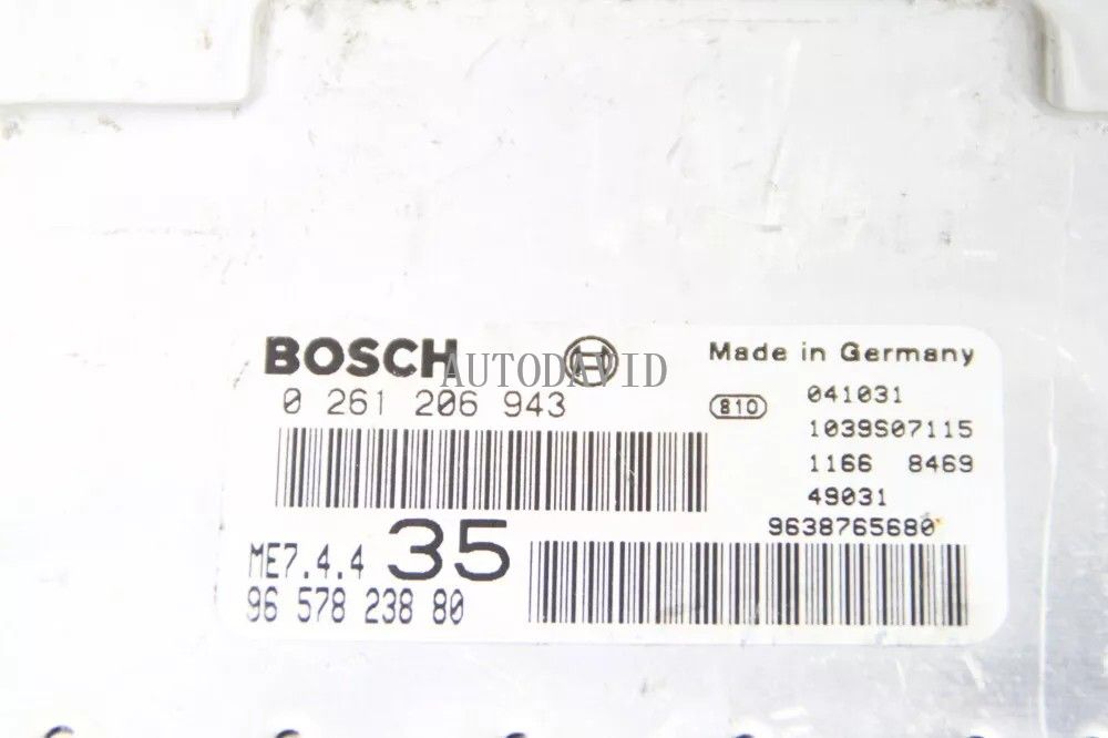 وحدة التحكم في المحرك (ECU) لبيجو 307 2004 1.6، بنزين OEM: 9657823880 0261206943 HS03-031-032
