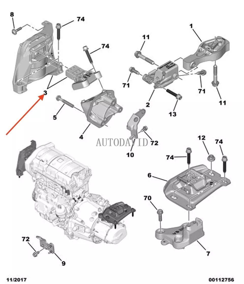 تركيب محرك السيارة لبيجو 308 408 308S، 1.8L OEM: 9678701080 HS01-015-011