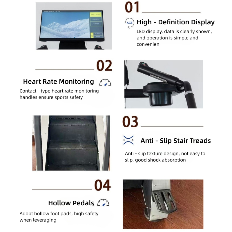 XYSFITNESS XYA1025-B Commercial Stair Climber (5) XYSFITNESS XYA1025-B Sreapadair Staidhre Malairteach (5)