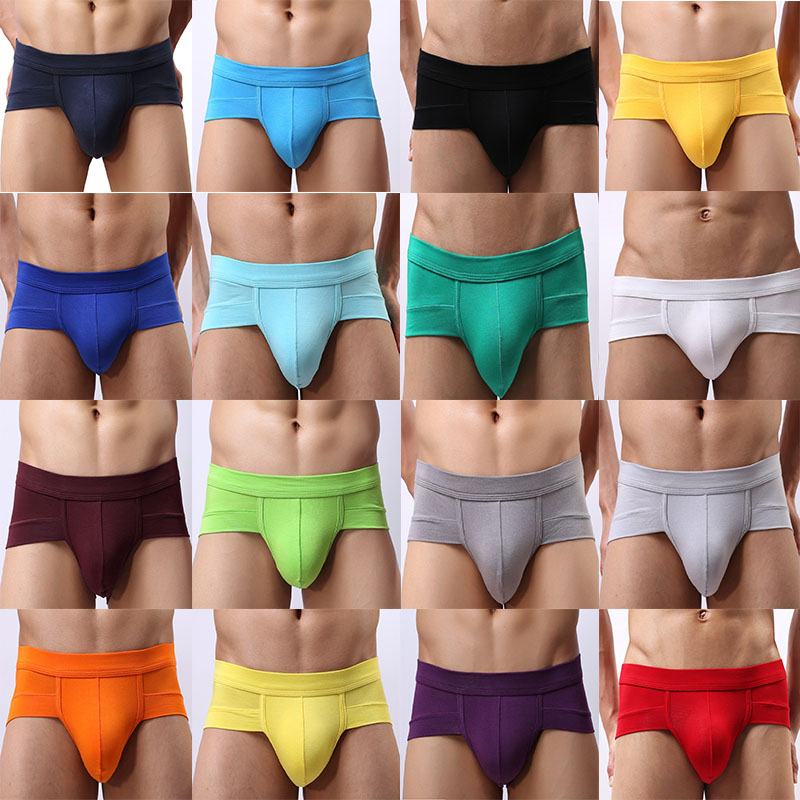 Custom elastic cotton breathable men trunks man brief sexy thong boxer brief men underwear