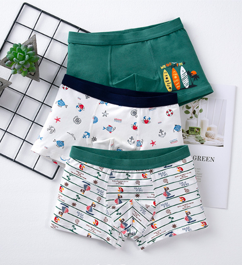 wholesale custom high quality soft cute children kids underwear boys