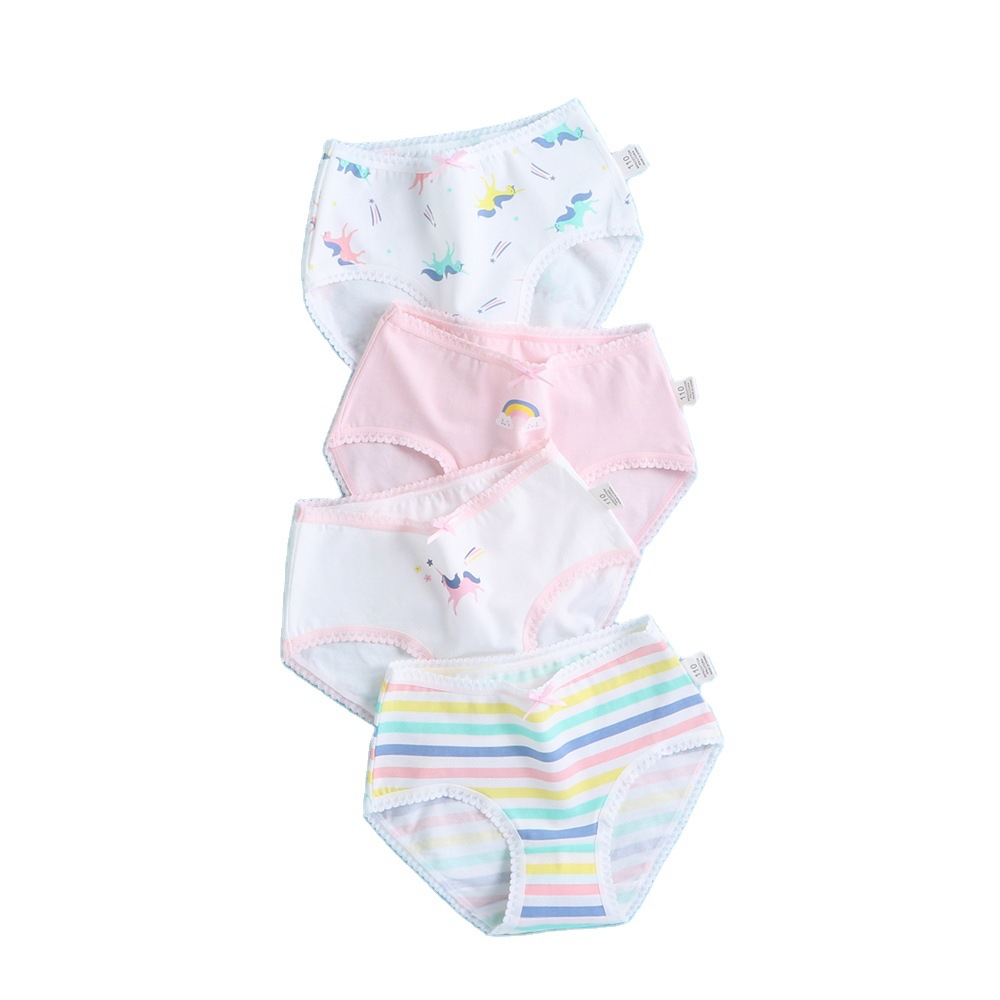 Wholesale New 4pcs Teenage Panties Underpants Young Girl Briefs Comfortable Cotton Pink Panties/girls panties