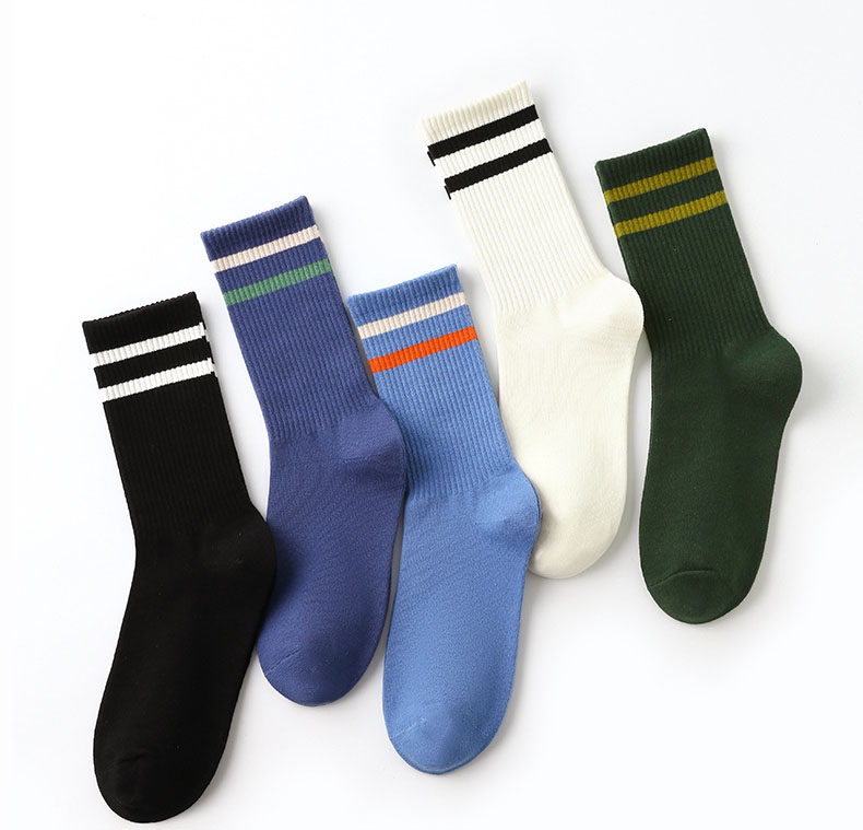 Solid color custom design sports tube socks cotton men and women couples socks