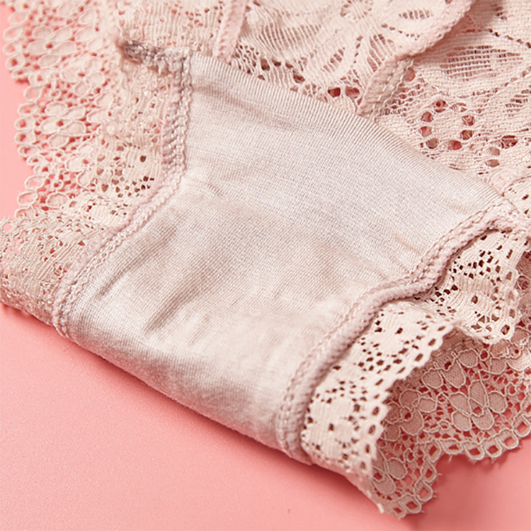 Wholesale womens sexy underwear Comfortable Soft Lace Cotton Panties Women's Transparent Ladies Lingerie Underwear