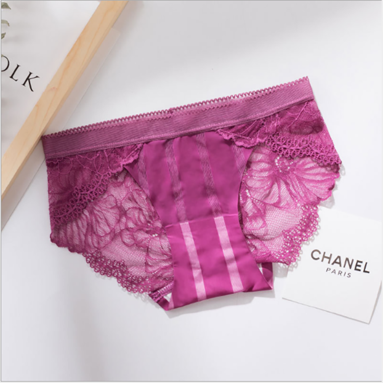 Hot Sale lady Transparent Underwear Lingerie Women Panties Ladies Briefs Ice Silk Sexy Lace Panties Seamless
